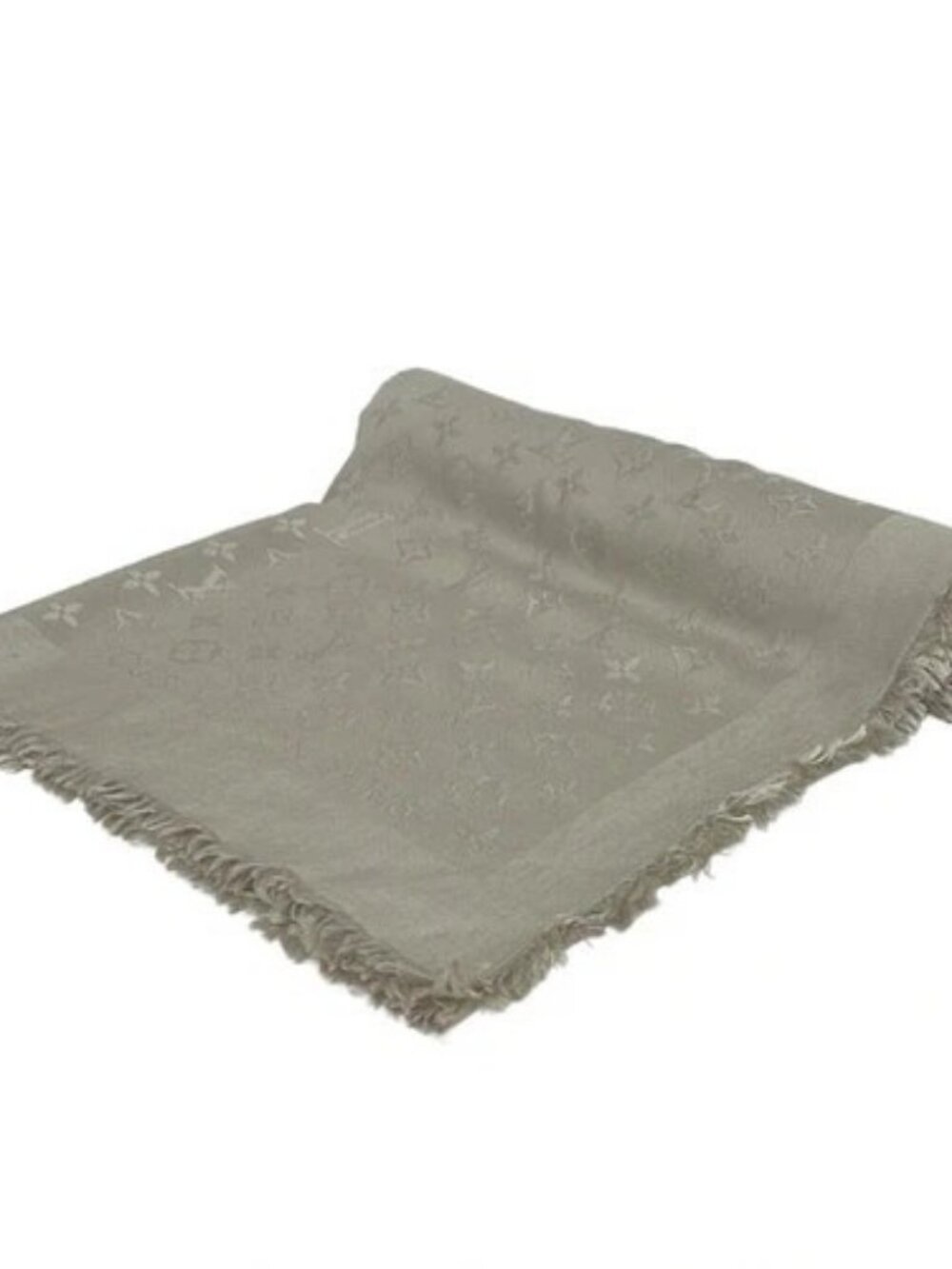 LOUIS VUITTON Shawl Monogram M71336 Gray-Beige Others IS0134 Scarf